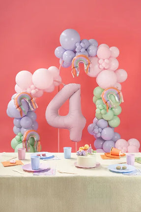 Feestbazaar Folieballon Regenboog Met Franjes (38x41cm)