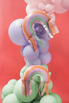 Feestbazaar Folieballon Regenboog Met Franjes (38x41cm)