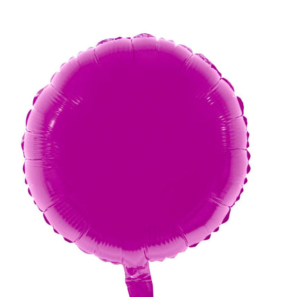 Feestbazaar Folieballon Rond Fuchsia - 46cm