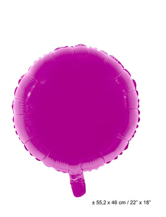 Feestbazaar Folieballon Rond Fuchsia - 46cm