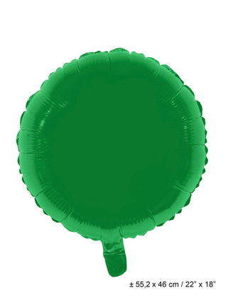 Feestbazaar Folieballon Rond Groen - 46cm