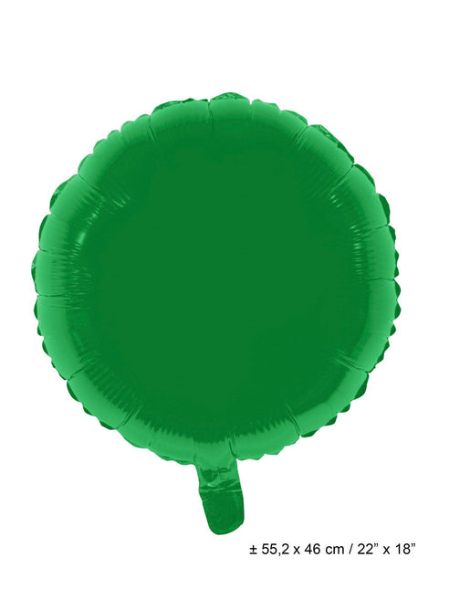 Feestbazaar Folieballon Rond Groen - 46cm