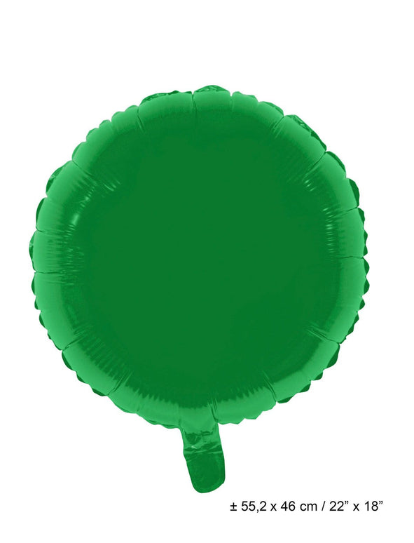 Feestbazaar Folieballon Rond Groen - 46cm