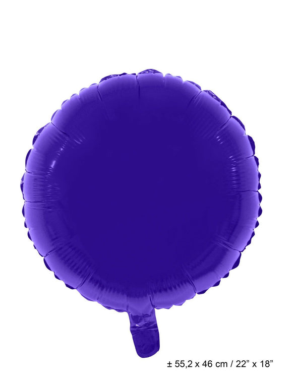 Feestbazaar Folieballon Rond Paars - 46cm