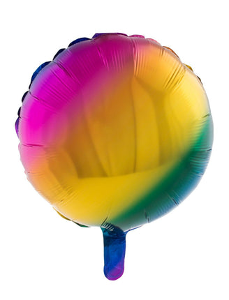 Feestbazaar Folieballon Rond Regenboog - 46cm