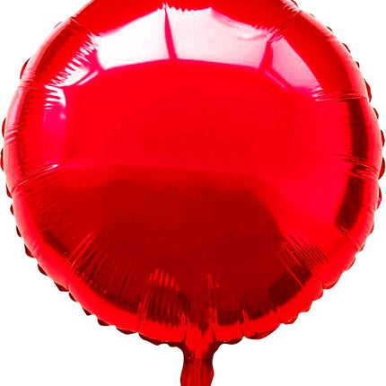Feestbazaar Folieballon rond rood - 46 cm