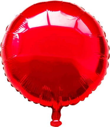 Feestbazaar Folieballon rond rood - 46 cm