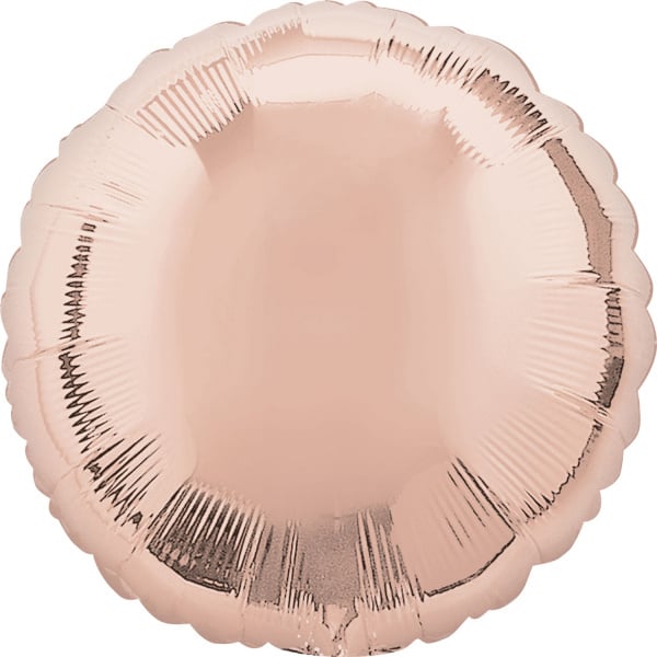 Feestbazaar Folieballon Rond Rose Goud - 43 cm