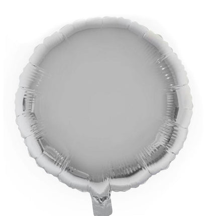 Feestbazaar Folieballon Rond Zilver (46cm)