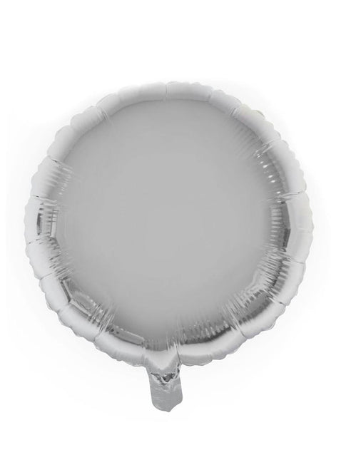 Feestbazaar Folieballon Rond Zilver (46cm)