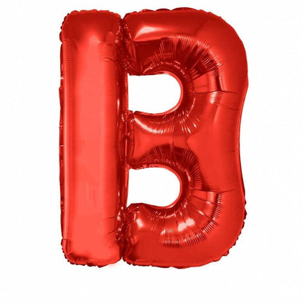 Feestbazaar Folieballon Rood Letter 'B' groot
