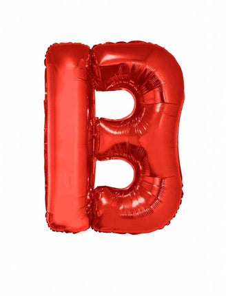 Feestbazaar Folieballon Rood Letter 'B' groot