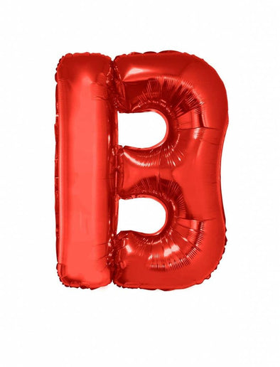 Feestbazaar Folieballon Rood Letter 'B' groot