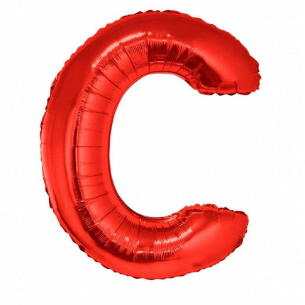 Feestbazaar Folieballon Rood Letter 'C' groot