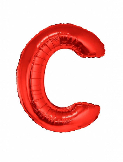 Feestbazaar Folieballon Rood Letter 'C' groot