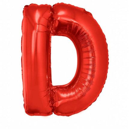 Feestbazaar Folieballon Rood Letter 'D' groot