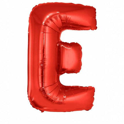 Feestbazaar Folieballon Rood Letter 'E' groot