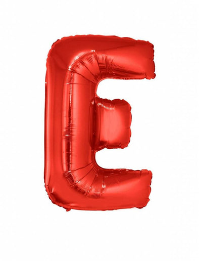Feestbazaar Folieballon Rood Letter 'E' groot