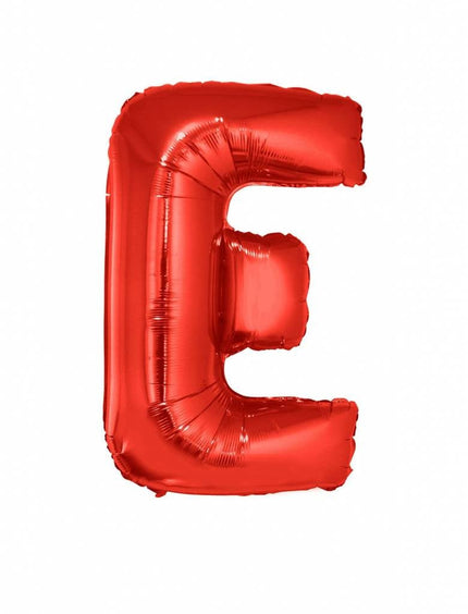 Feestbazaar Folieballon Rood Letter 'E' groot