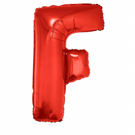 Feestbazaar Folieballon Rood Letter 'F' groot
