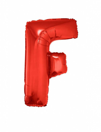 Feestbazaar Folieballon Rood Letter 'F' groot