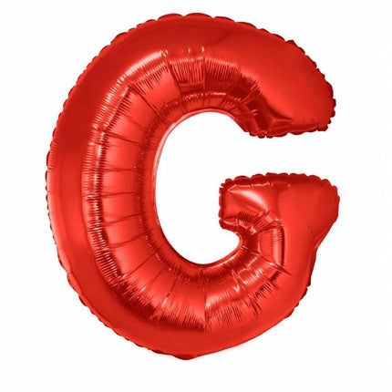 Feestbazaar Folieballon Rood Letter 'G' groot