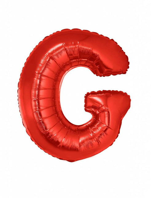 Feestbazaar Folieballon Rood Letter 'G' groot