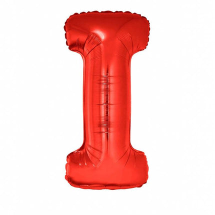 Feestbazaar Folieballon Rood Letter 'I' groot