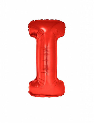 Feestbazaar Folieballon Rood Letter 'I' groot