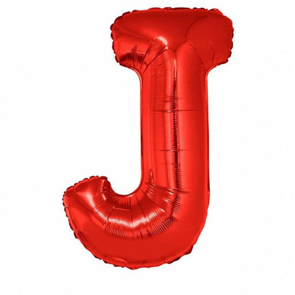Feestbazaar Folieballon Rood Letter 'J' groot