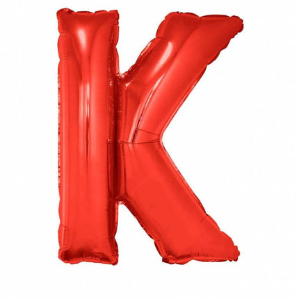 Feestbazaar Folieballon Rood Letter 'K' groot