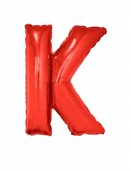 Feestbazaar Folieballon Rood Letter 'K' groot