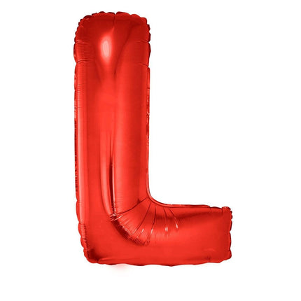 Feestbazaar Folieballon Rood Letter 'L' Groot