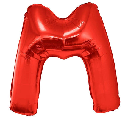 Feestbazaar Folieballon Rood Letter 'M' Groot