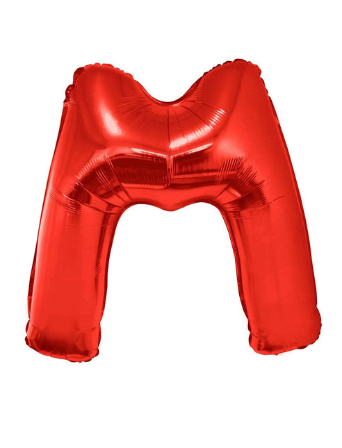 Feestbazaar Folieballon Rood Letter 'M' Groot