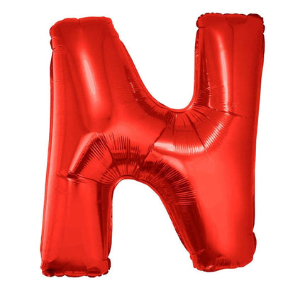Feestbazaar Folieballon Rood Letter 'N' Groot