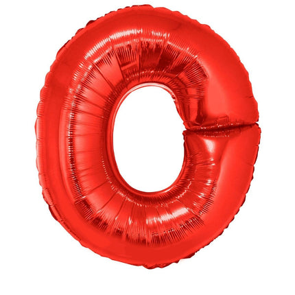 Feestbazaar Folieballon Rood Letter 'O' Groot