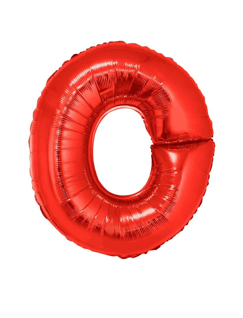 Feestbazaar Folieballon Rood Letter 'O' Groot