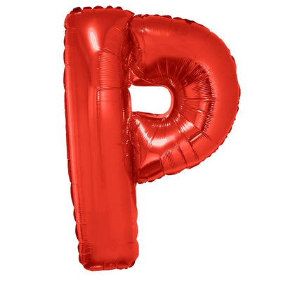 Feestbazaar Folieballon Rood Letter 'P' Rood