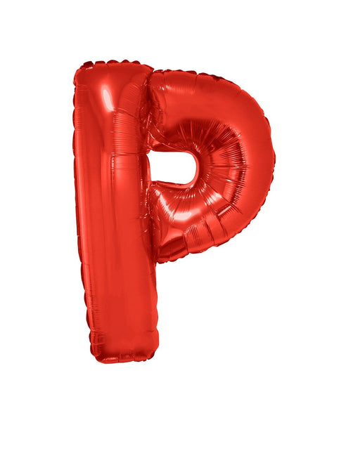 Feestbazaar Folieballon Rood Letter 'P' Rood