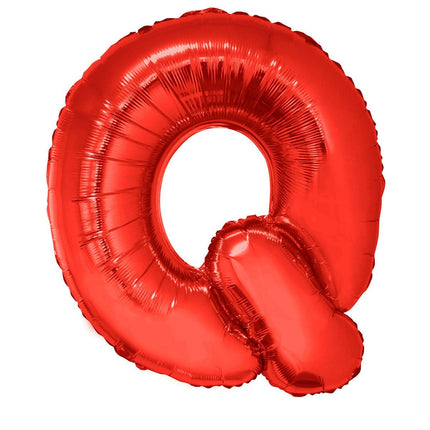 Feestbazaar Folieballon Rood Letter 'Q' Groot