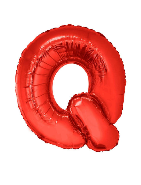 Feestbazaar Folieballon Rood Letter 'Q' Groot