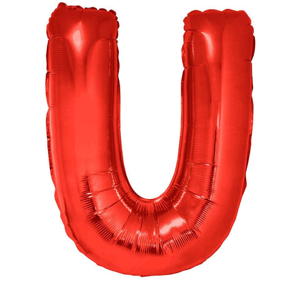 Feestbazaar Folieballon Rood Letter 'U' Groot