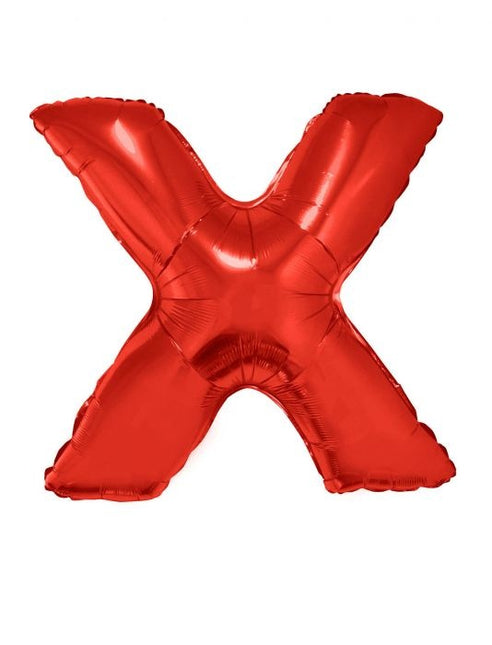 Feestbazaar Folieballon Rood Letter 'X' Groot