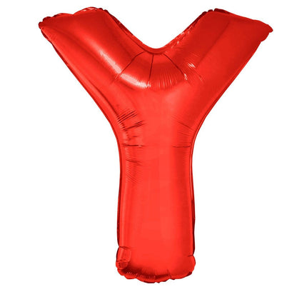 Feestbazaar Folieballon Rood Letter 'Y' Groot