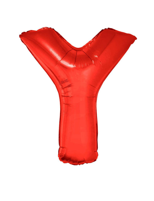 Feestbazaar Folieballon Rood Letter 'Y' Groot