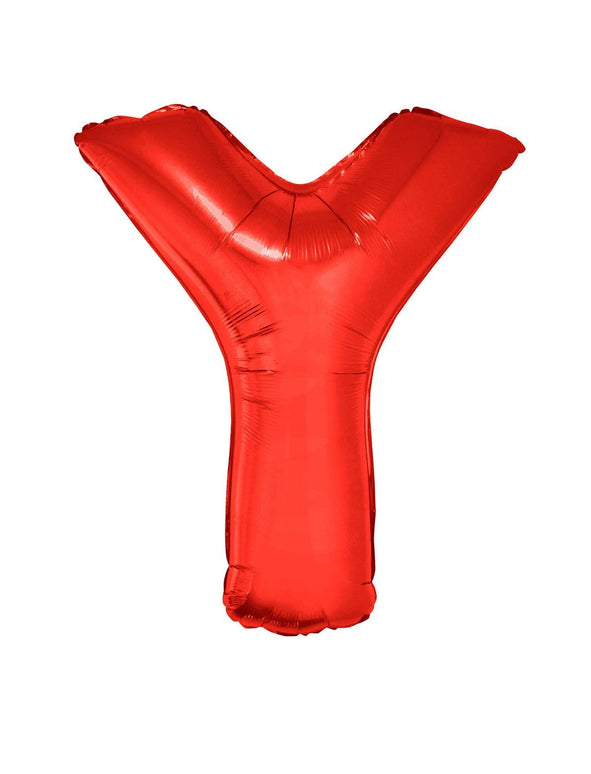 Feestbazaar Folieballon Rood Letter 'Y' Groot