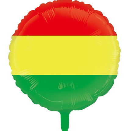 Feestbazaar Folieballon Rood/Geel/Groen (46cm)