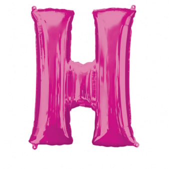 Feestbazaar Folieballon Roze Letter 'H' Groot