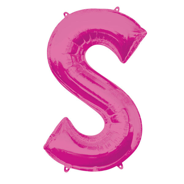 Feestbazaar Folieballon Roze Letter 'S' Groot